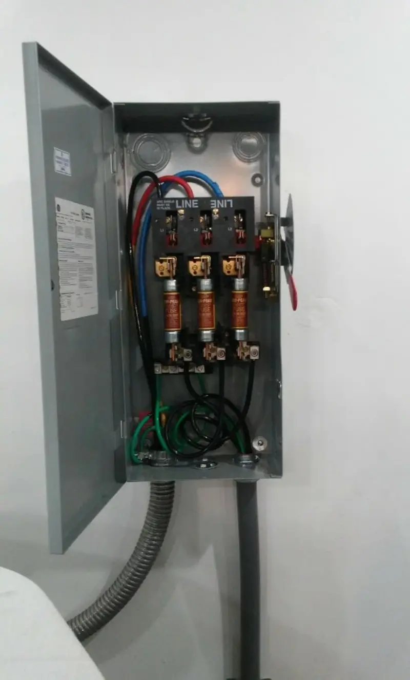 Three-phase disconnect switch installed for Electrical Wiring & Rewiring in Covington